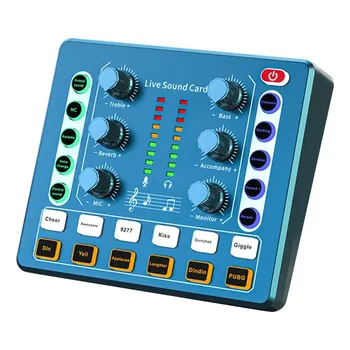 M8 audio mixer sound card headphone microphone Webcast entertainment streamer live broadcast noise reduction sound effect board