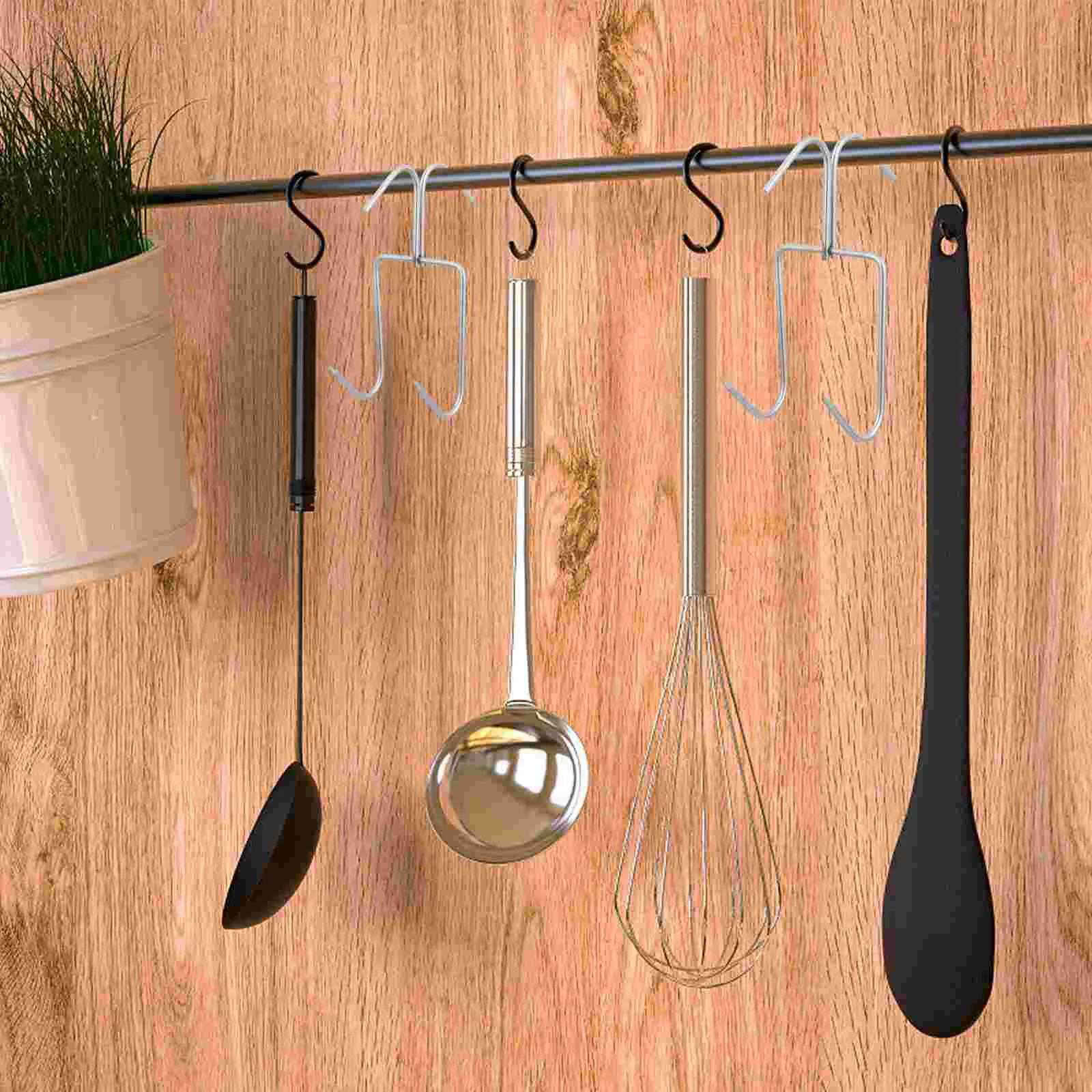 4 Pcs Hook up Brazilian Meat Hook Hangers BBQ Kitchen Meat Thicken Roast Home Smoker Bacon Hanging Supply