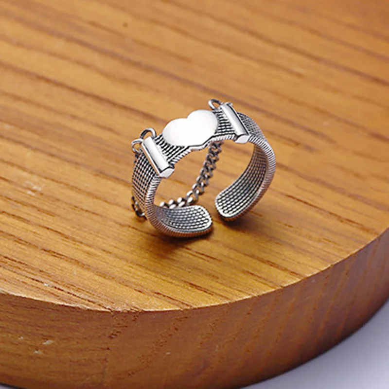 925 Sterling Silver Heart Engagement Rings For Women Luxury Paired Jewelry Accessories Wholesale Jewellery Argent 925