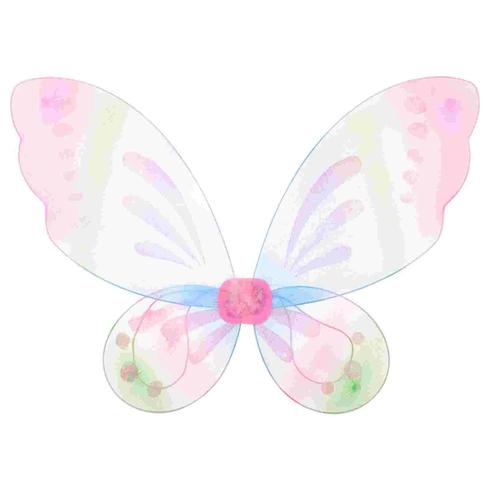 Kids Dressing up Costumes Single Layer Angel Wings Butterflies for Halloween Dresses Pink