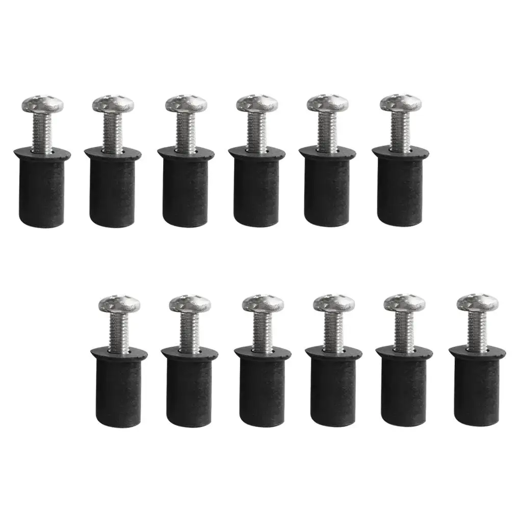 Wellnuts Rubber Replacement with Brass Nut and M4 Stainless Steel Screws for Boat Kayak Canoe Accessories