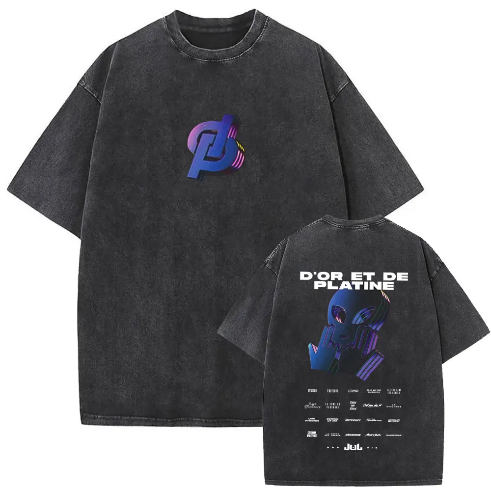 

Washed Vintage Rapper Jul Tour Merch 2025 T-shirt Men Women Hip Hop Fashion Pop Music T-shirts Casual Cotton Oversized T Shirts