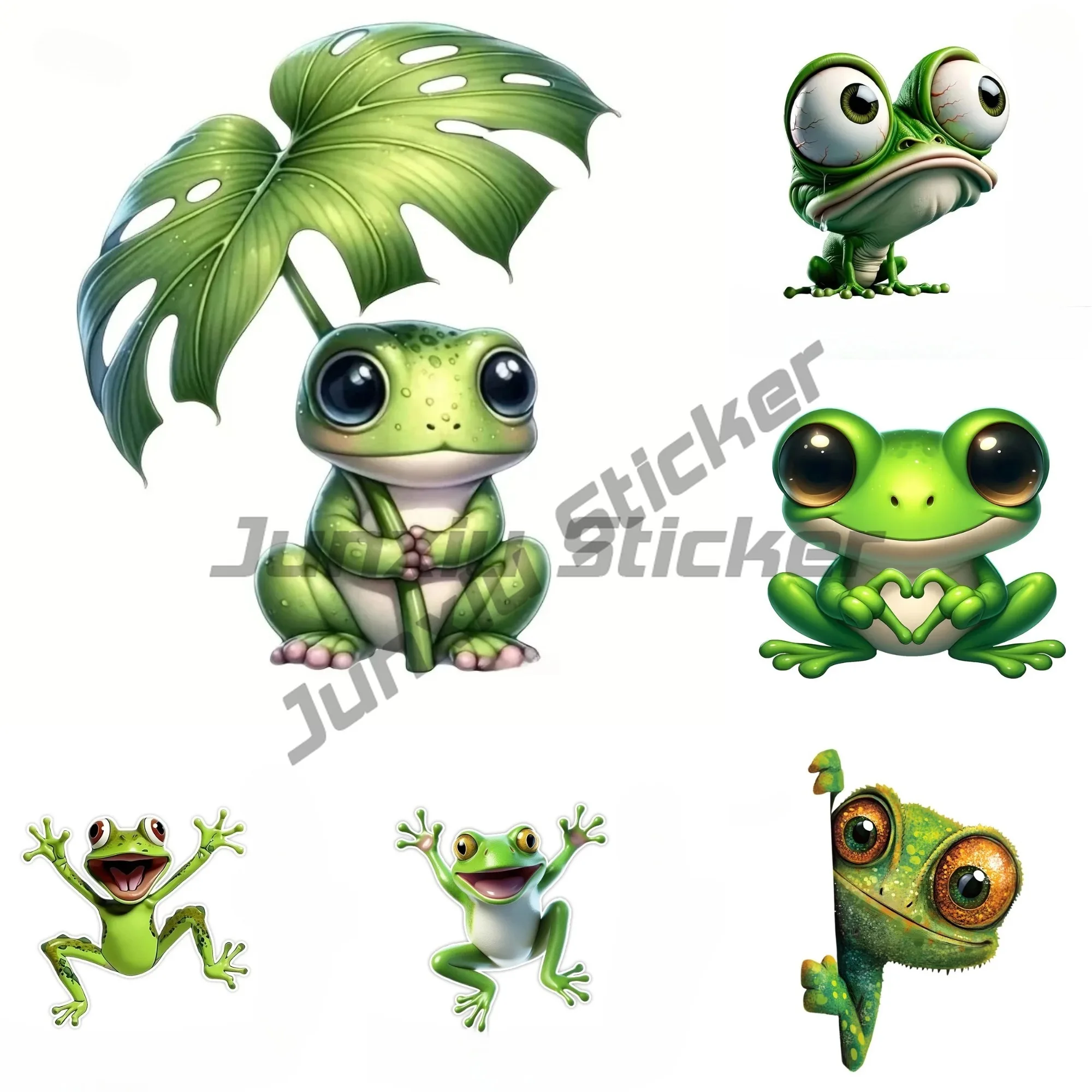 

Автомобильные наклейки с изображением прыгающей лягушки Lively, устойчивые к атмосферным воздействиям виниловые наклейки для окон, бамперов, ноутбуков, поделок - материал ПВХ