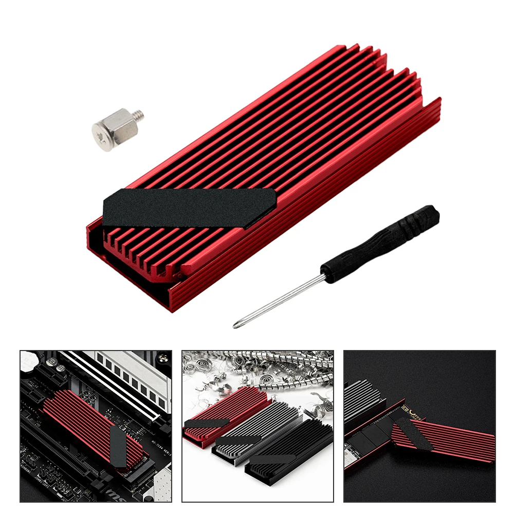 

45 Degree Inclined Wind Guide Ssd Heat Sink Aluminum Cooler Fin For M.2 2280 Solid State Drive Metal Radiator