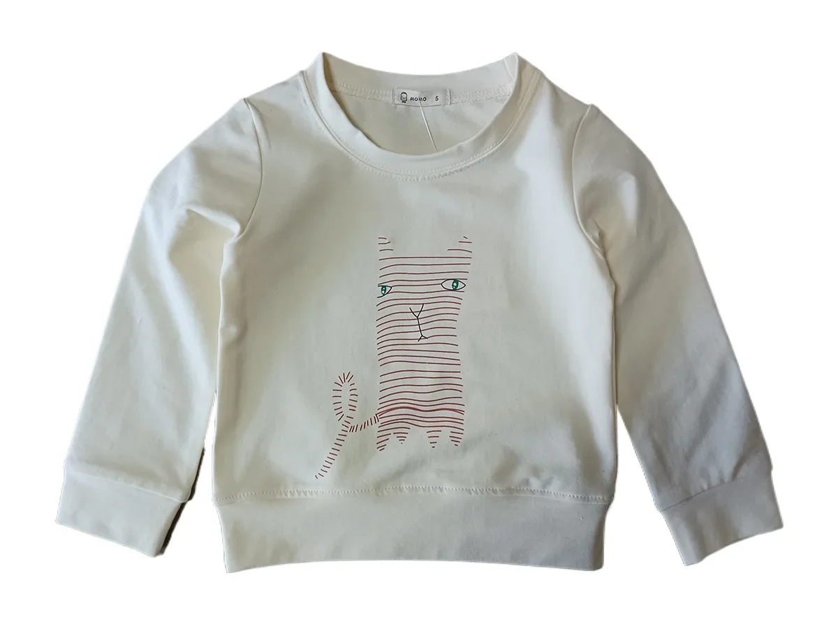 

Boys and girls t-shirt spring autumn new cartoon cat Long Sleeve kids sweatshirt