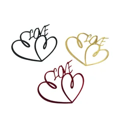 New Love Wedding Cupcake Topper Gold Black Red No Stick Acrylic Cake Topper for Birthday Wedding Party Supplies Cake Decorations