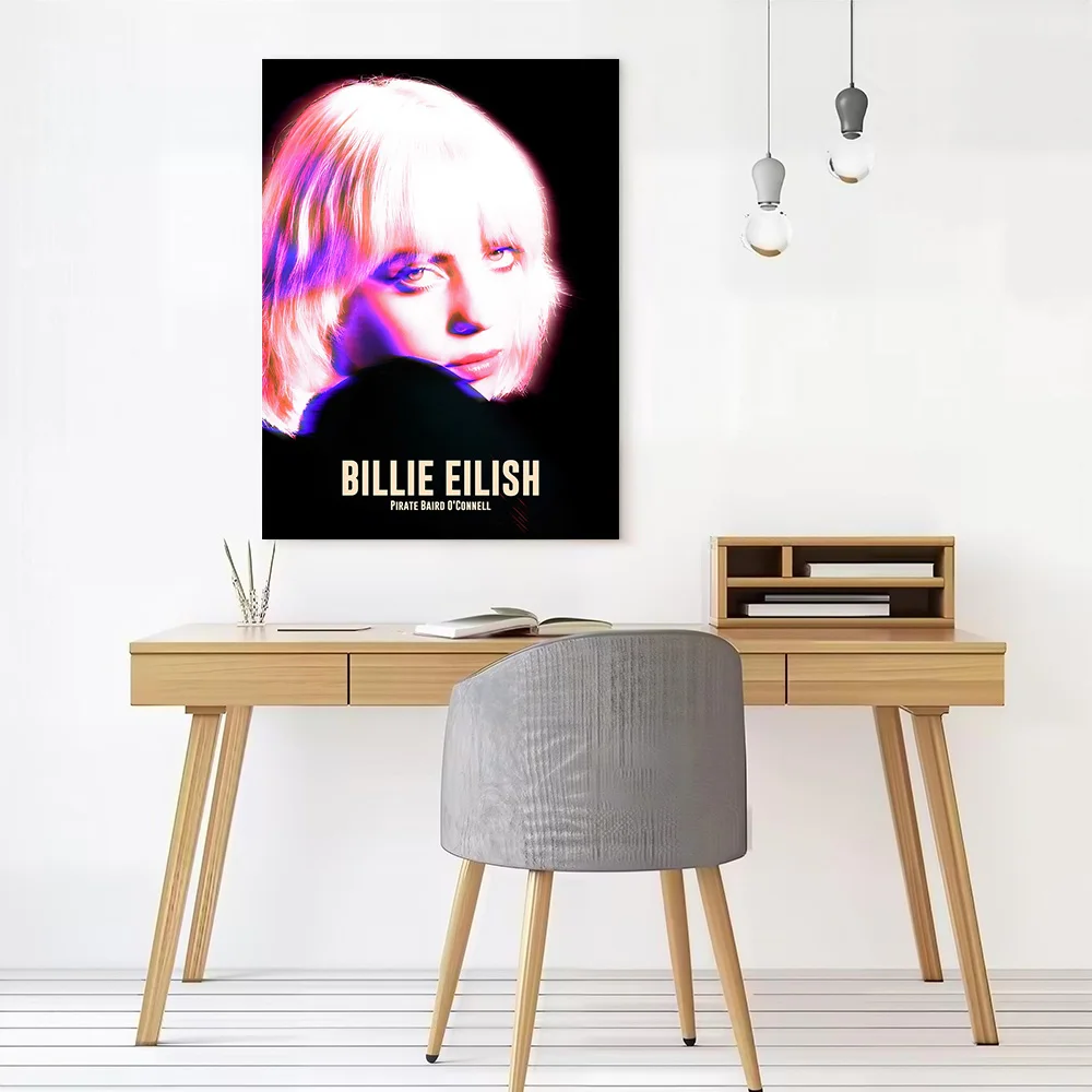 Billie Eilish Portrait Poster Canvas Wall Art Custom Photo Print Modern Painting for Fans Home and Decoration Wand Deko Bedroom