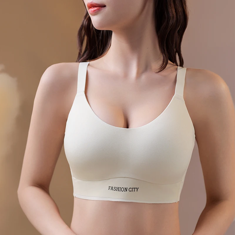 Bra For Women With Large Breasts And Small Breasts Push-up Pair Anti-sag Lift Thin Traceless Full Cup Plus Size Bra Cover