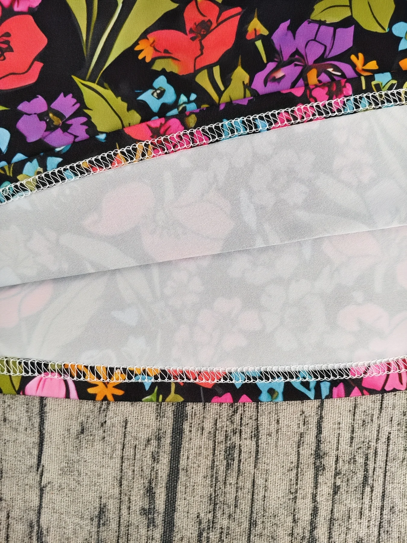 تنورة Luxy Trio Plus مقاس كبير أنيقة بطبعة زهور - متوسطة التمدد، ملابس لجميع المواسم