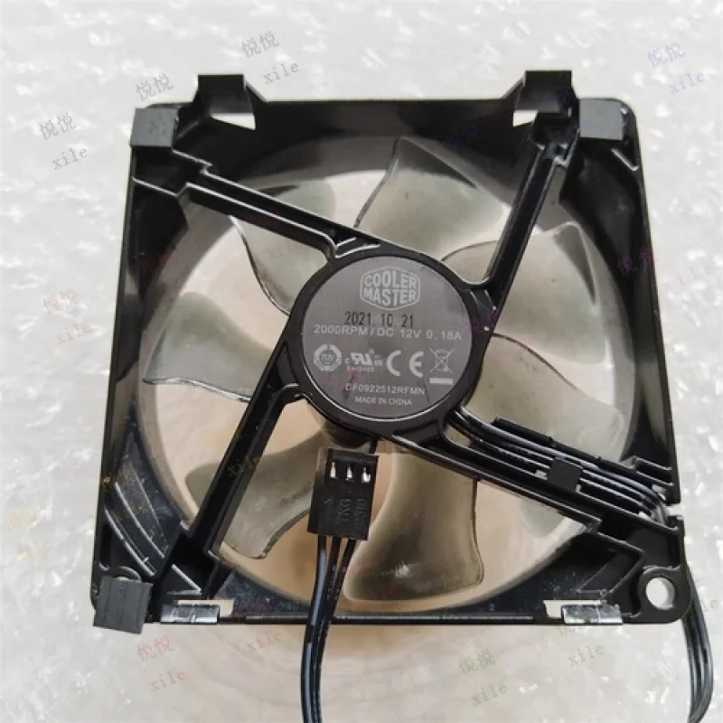 L   L  FOR COOLER MASTER DF0922512RFMN DC12V 0.18A 3-Wire Cooling Fan