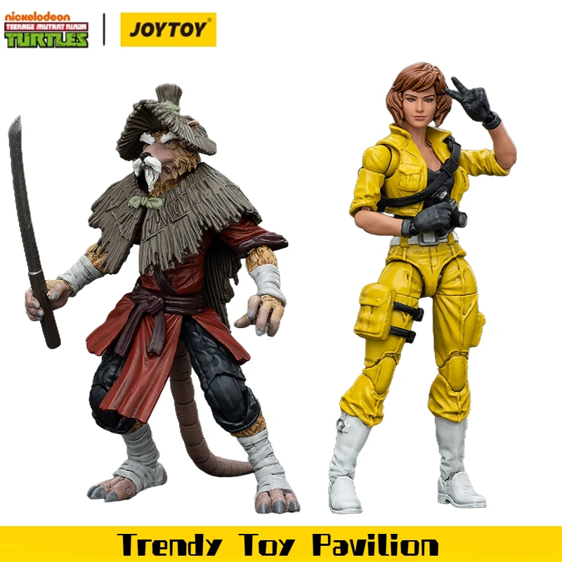 

【JOYTOY】TMNT-April O'Neil Splinter, 2 шт., 1/18, игрушки-фигурки