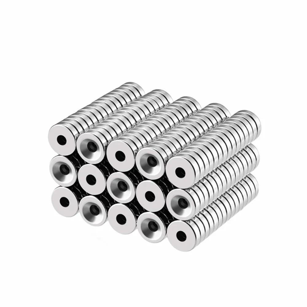 8x3 10x3 10x4 12x3 12x4 15x3mm Round Countersunk Magnets M3 M4 M5 Ring Hole Rare Earth Permanent Super Strong Magnetic Disc N35