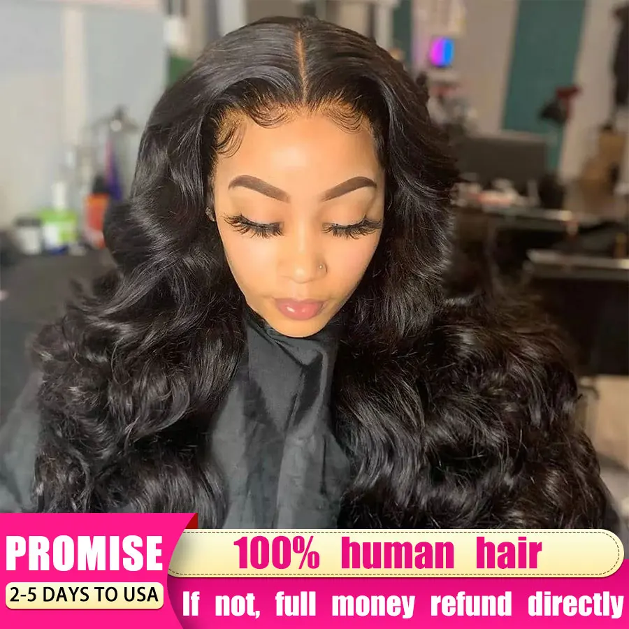 

Cheapest 250 Density Lace Wig Glueless Body Wave Lace Front Wig 28 Inch Transparent Lace Human Hair Wig For Women T Part Remy