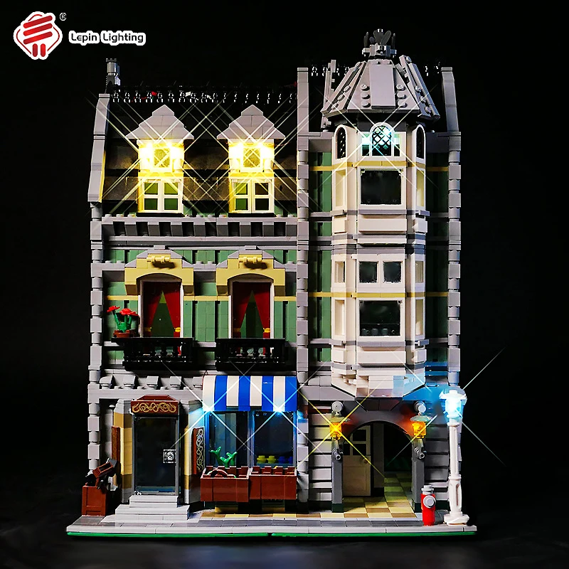 Kit de luz LED DIY para Grocer verde LEGO 10185 (apenas luz LED, sem modelo de blocos)