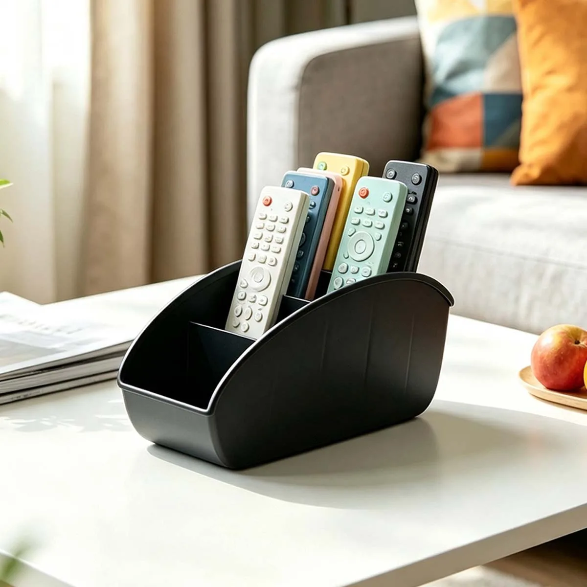 Multi-cell partition desktop organizer, remote control stationery glasses cosmetics and small objects storage, common home offic