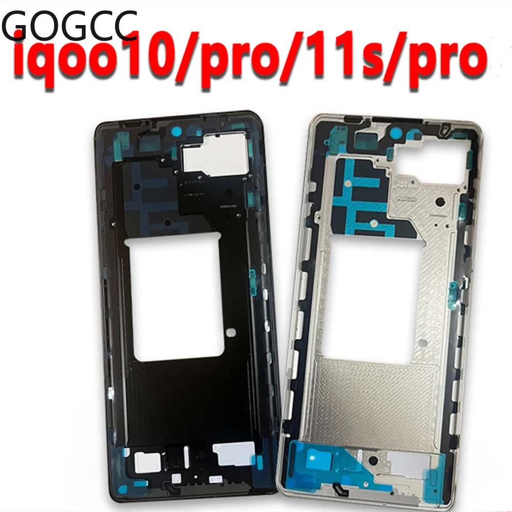 Middle Frame Original For iQOO 7 8 9 10 11 Pro 5G Mid Bezel Screen Front Plate LCD Digitizer Housing Holder Replacement