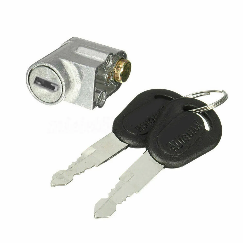 New Battery Safety Pack Box Lock W/2 Key Ignition Lock Metal For Motorcycle Electric EBike Scooter 70g