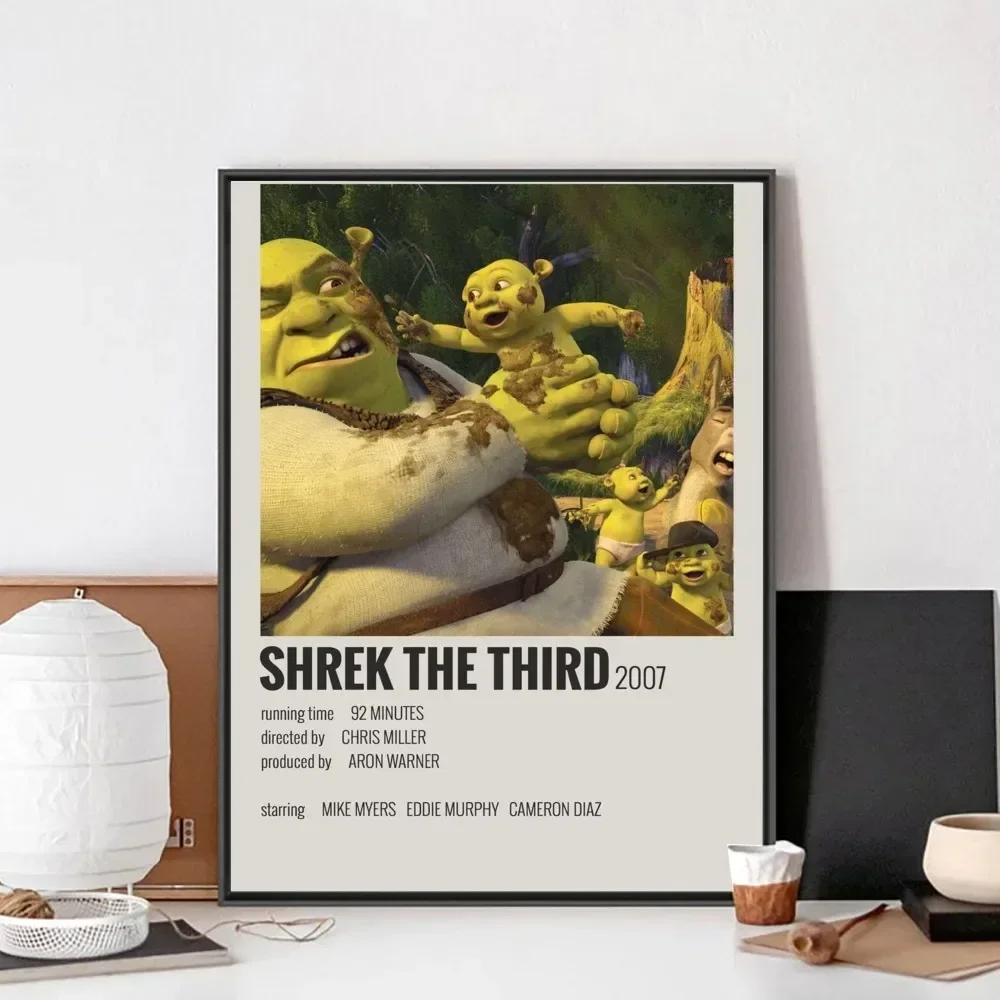 Shrek Classic Anime Poster No Framed Poster Kraft Club Bar Paper Vintage Poster Wall Art Painting Bedroom Study Stickers