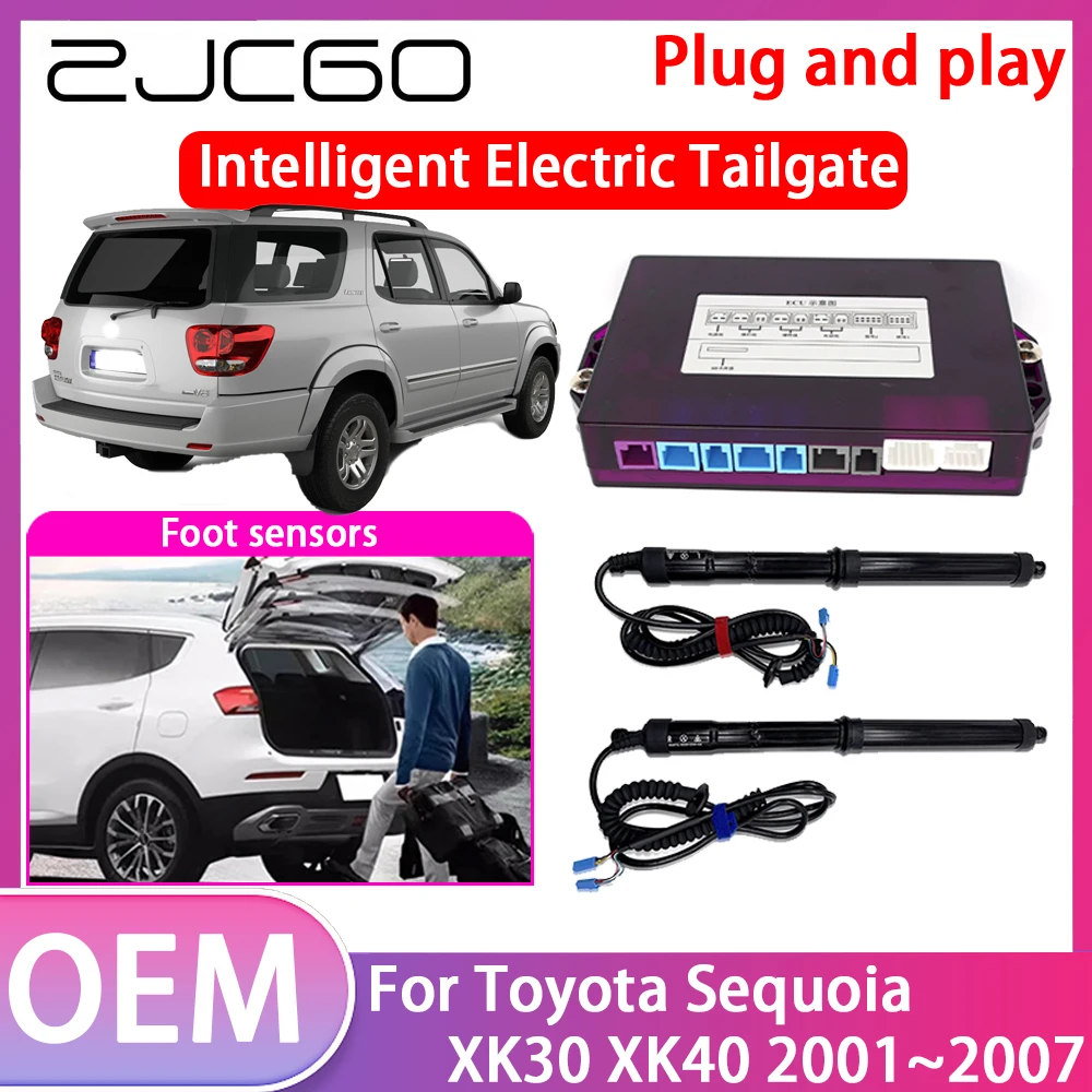 ZJCGO Electric Tailgate Lift Drive Trunk Opening Tail Gate Lift Soft Close Car Door For Toyota Sequoia XK30 XK40 2001~2007