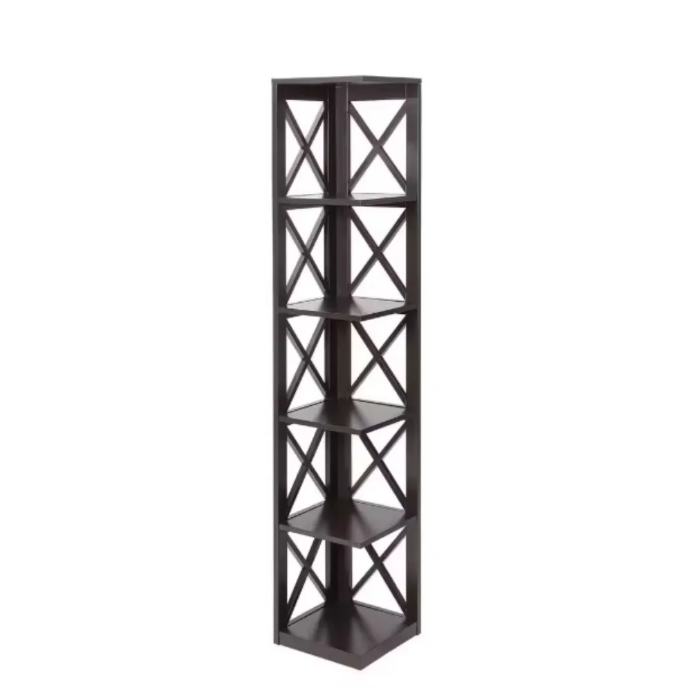 12 بوصة. خزانة كتب ذات 5 طبقات للمكتب المنزلي وغرفة المعيشة وغرفة النوم