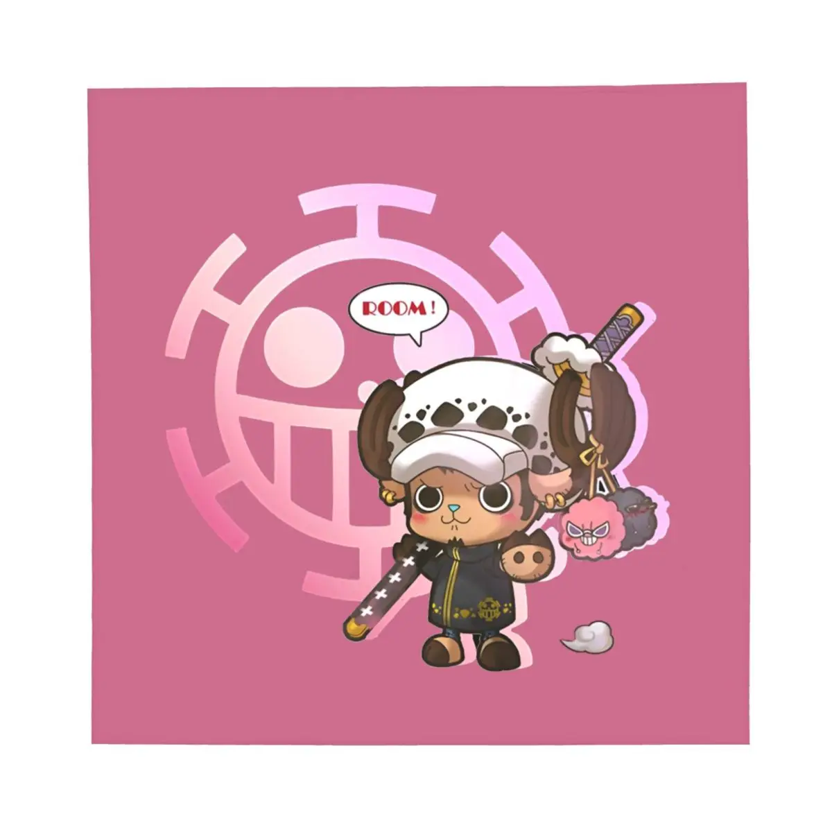 55CM One P-Pieces Tonys Choppers Bandana Birthday Weddings Fashion Square Neck Scarf Men Cartoon Deer Adventure Comic Hair Band