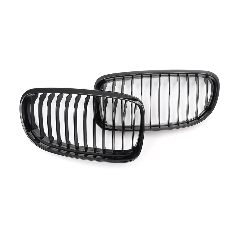 Für BMW 3er E90 Limousine E91 318i 320i Kombi 2009-2011 Facelift Paar Vordere Nieren-Kühlergrill Hochglanz Schwarz Rennsport-Grills