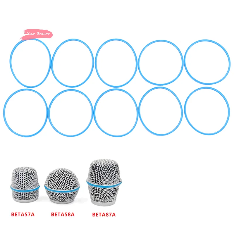 4/10Pcs Rubber Microphone Band Rings for BETA58A/87A Enhance Grip And Protection Multiple Models Compatible