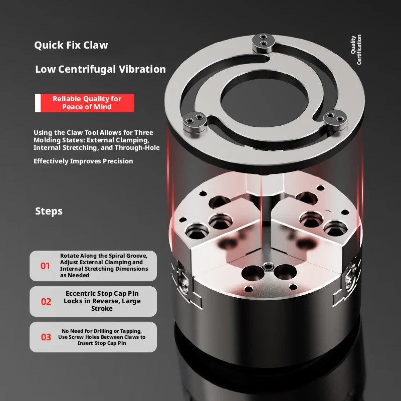 Precision Chuck Jaw Correction Tool: Quenched & Tempered, ≤0.01mm Runout, Universal Fit, Restores Worn Jaws
