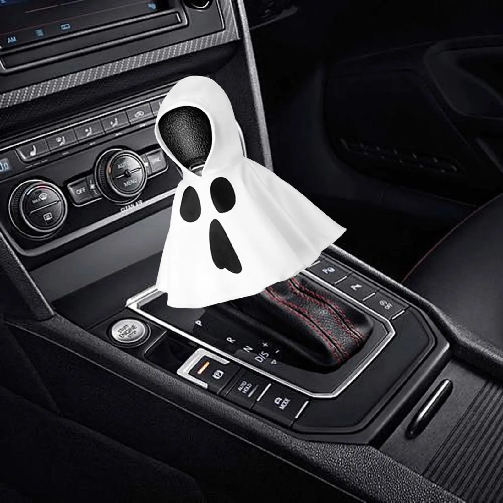 2025 Halloween Car Shift Ghost Cape Funny Car Stick Shift Cover Universal Knob Hoodie Cover Car Interior Accessories