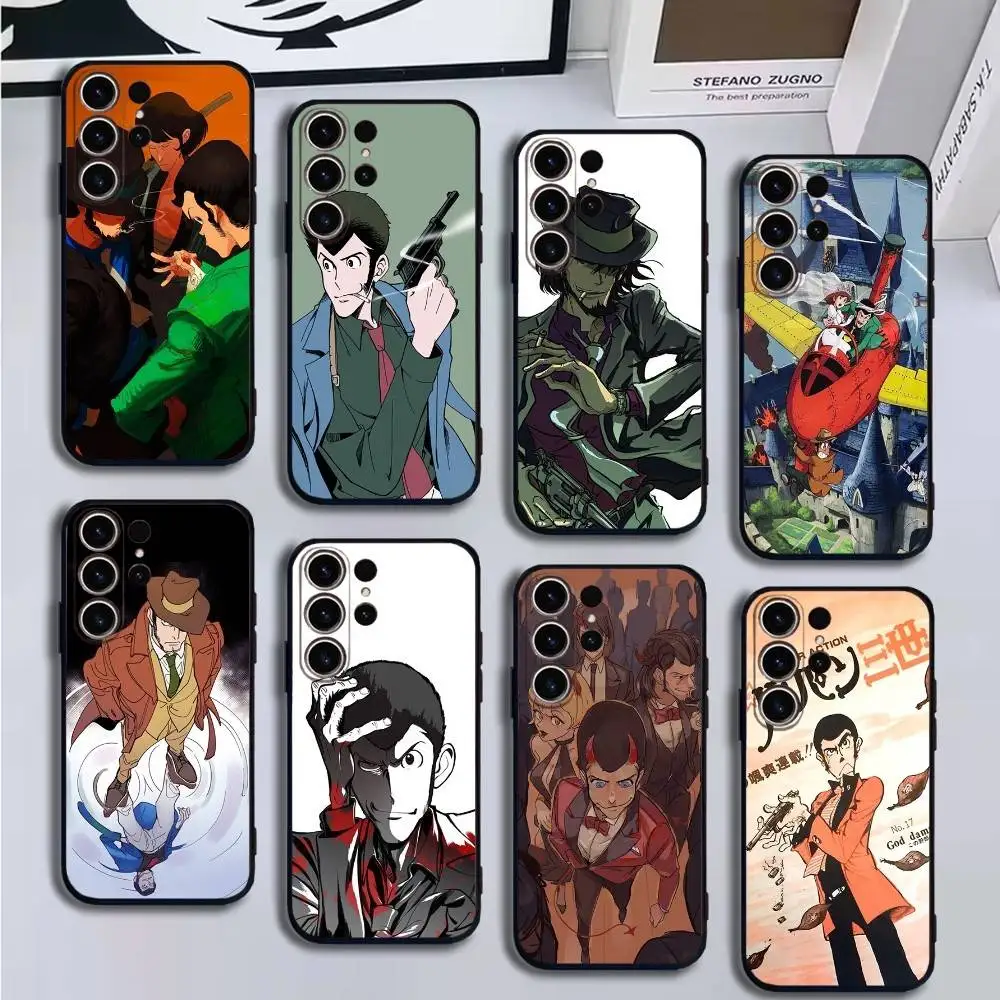 

L-Lupin the T-Third Phone Case For SamsungS25,24,21,22,23,30,Ultra,20,Plus,Fe,Lite,Note,10,9,5G Black Cover