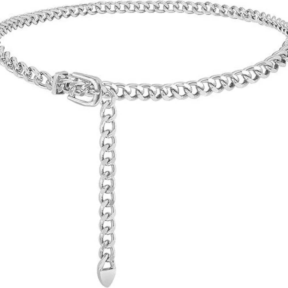 Unisex Metal Chain Belts Long Tassel Waist Chain Dress Corset Waist Belt Women Body Chain