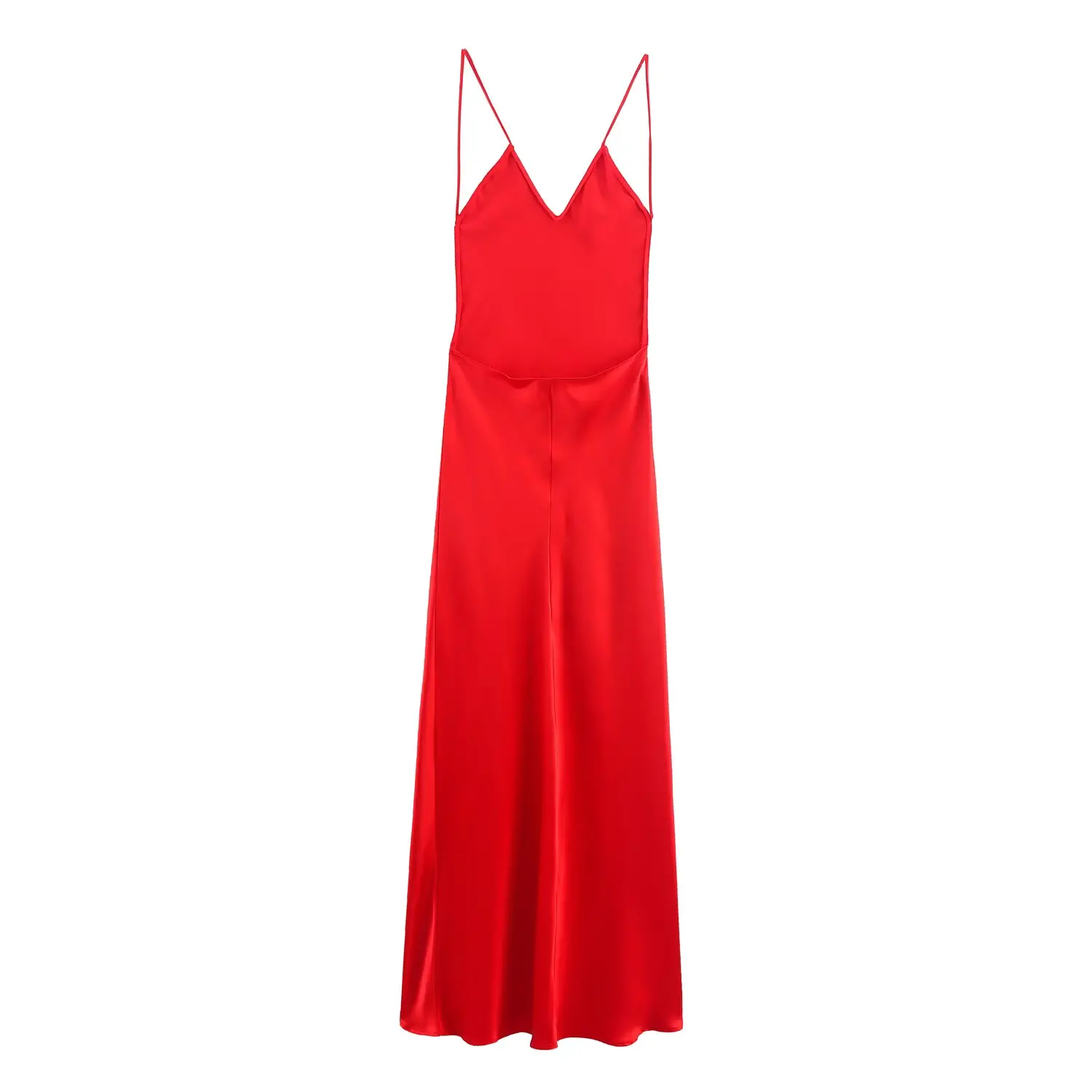 2025 New Women's Clothing European and American Style Fashionable Silk Satin Textured Lingerie-style Suspender Dress