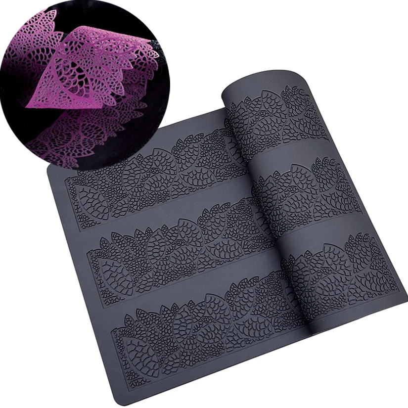 Small Check Shape Silicone Cake Fondant Decorating Tools, Silicone Laces Mold, Silicone Cake Baking Mat