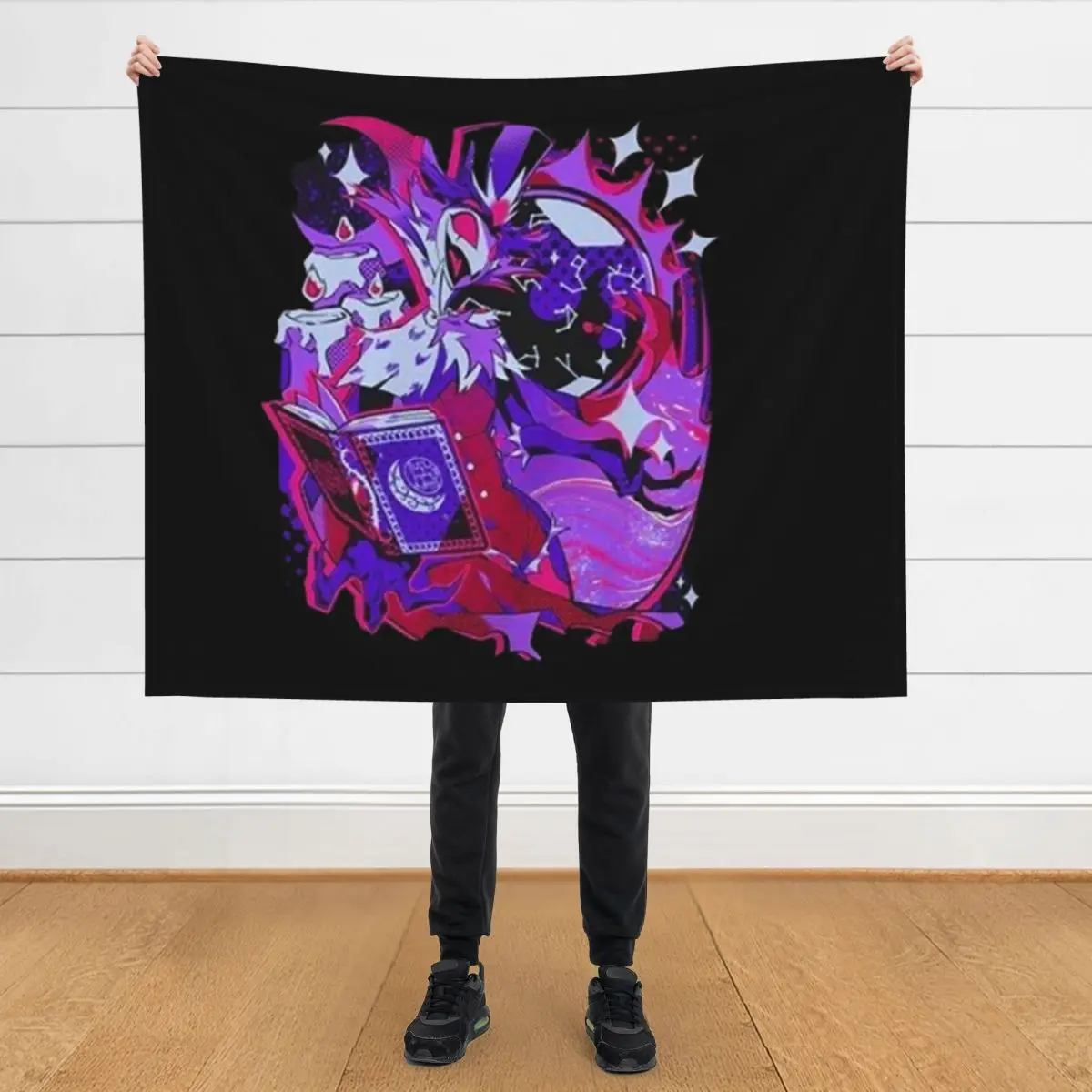 

Helluva Boss Stolas Throw Blanket for sofa Custom Hair Blankets