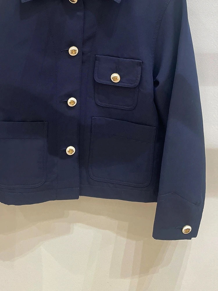 

S Home Nan You High End Women's ort Open Cardigan Coat Flip Collar Spring 2025 Versatile College Sle Fem Outerwear