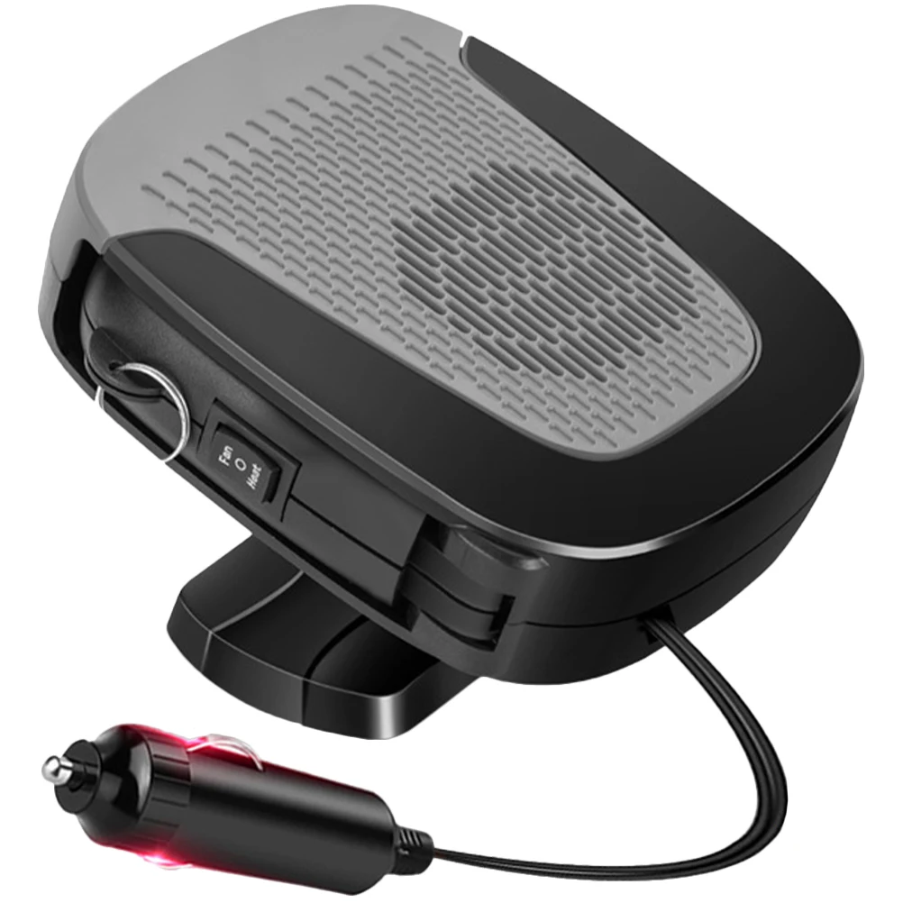 

Portable Car Heater 12V Cigarette Lighter Defogger Windshield Fog Frost Removal 360 Degree Base Heating Cooling Vehicle Warm Fan