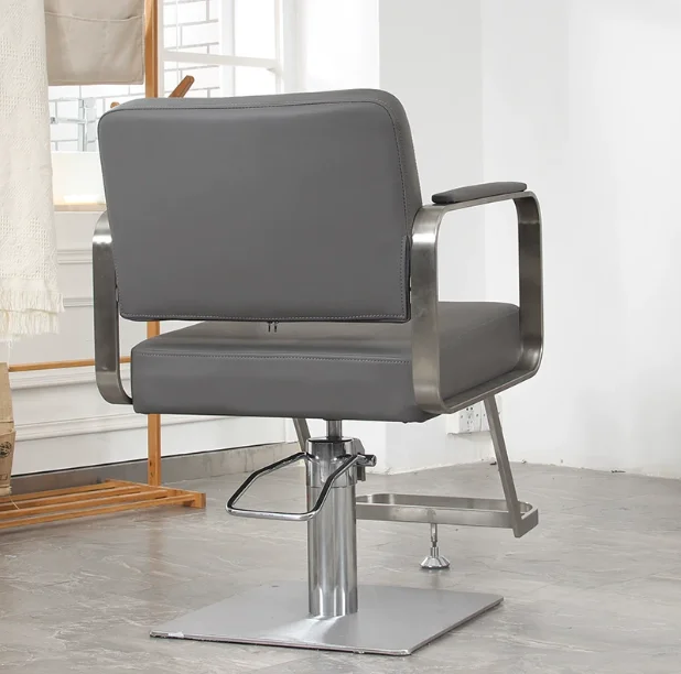 Hair salon chairs, stainless steel armrests, hair salon chairs, modern and fashionable hair cutting chairs, dedicated to hair sa