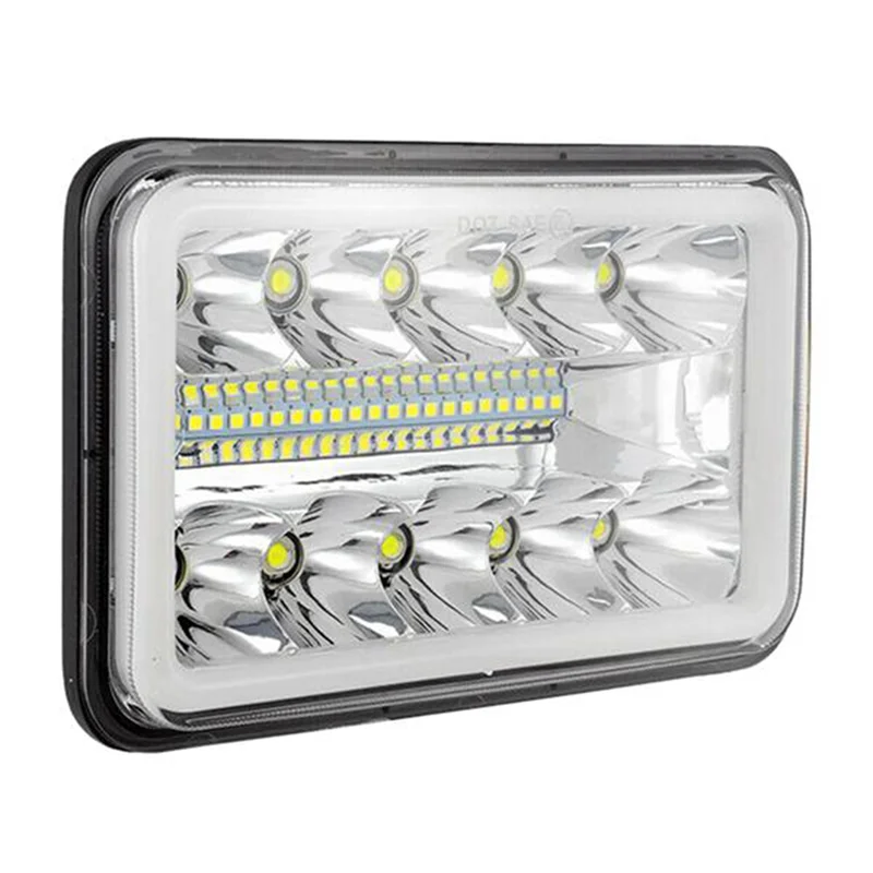 

Led Drl Light Bulb 4Inch X 6Inch Crystal Clear Sealed Headlight Lamp For Trucks Motocross 6X4 Vehicle Accessories