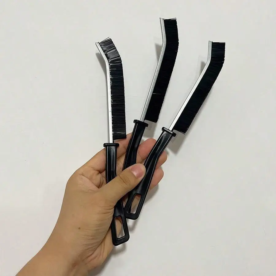 3-Pack Multipurpose Gap Cleaning Brushes,Reusable Plastic Handle,Ideal for Outdoor,Bathroom,Toilet,Kitchen-No Electricity Needed