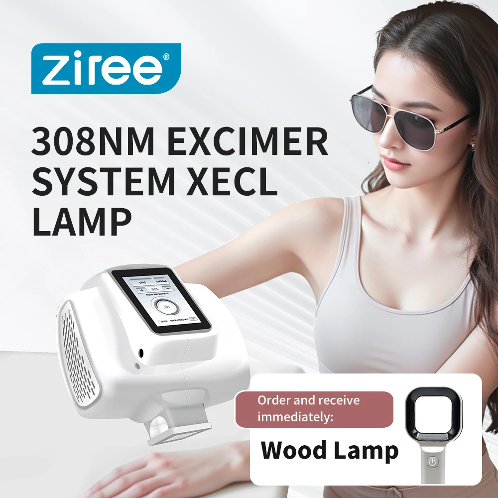 308nm UVB Excimer Light Therapy Apparatus XeCl Lamp with  Free Wood Lamp