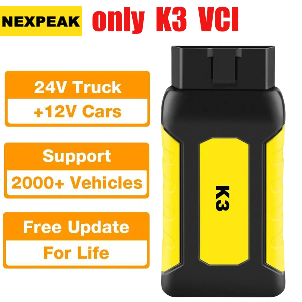

Сканер NEXPEAK K3 OBD2, сверхмощная диагностика автомобилей для автомобилей пассажиров и сверхмощных грузовиков, диагностический инструмент для калибровки кластера