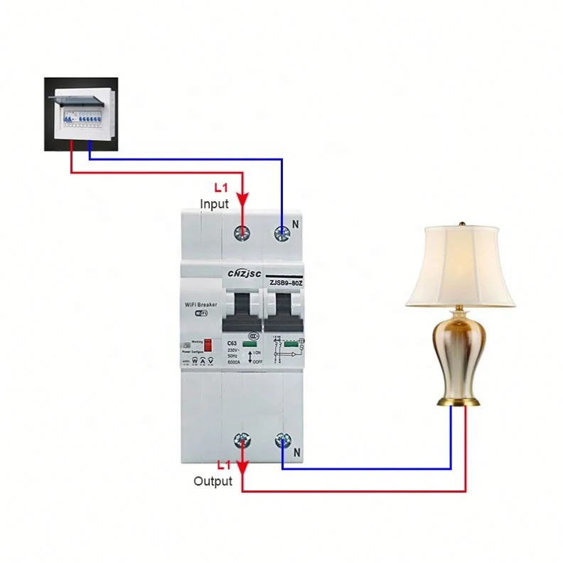 Ewelink Automatic Safety protection Wifi Principle of air Circuit Breaker Vacuum Smart Wifi Circuit Breaker Energy Monitoring