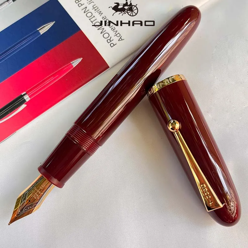 Luxus JinHao 9019 Dadao Brunnen Stift Acryl Transparent Spin Stift 40 MM Feder Schreibwaren Büro Schule Liefert Schreiben Stifte – Detail 5