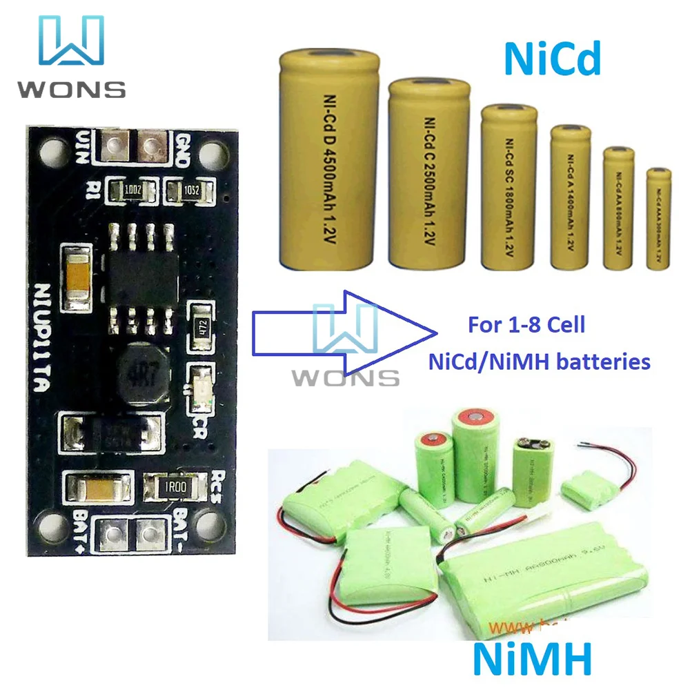 NIUP11TA 1S 2S 3S 4S 5S 6S 7S 8S NiMH NiCd Battery Charger Dedicated Module Board 1.2V 2.4V 3.6V 4.8V 6V 7.2V 8.4V 9.6V