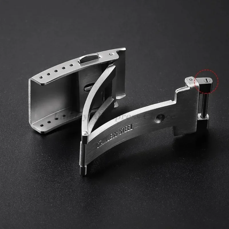 Hebilla plegable de acero inoxidable sólido de alta calidad para Rolex Submariner Water Ghost, accesorio de botón de cierre de reloj desplegable de 9 × 16mm