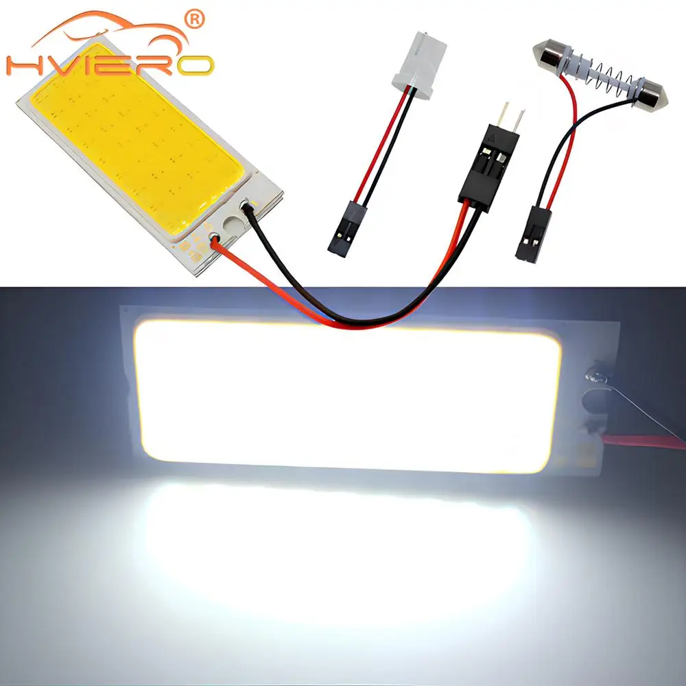 2X T10 COB 36Led Car Led W5w C5W C10w License Plate Lamp White Red Auto Door Reading Backup Bulb Dome Festoon Light Trunk Bulb