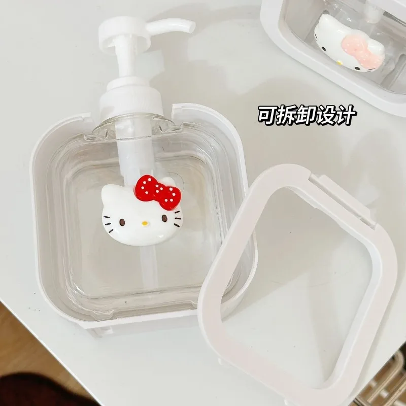 New Sanrio Hello Kitty Press Empty Bottle Cute Detergent Dispenser Dispenser Bottle Press Type Hand Sanitizer Dispenser Bottle