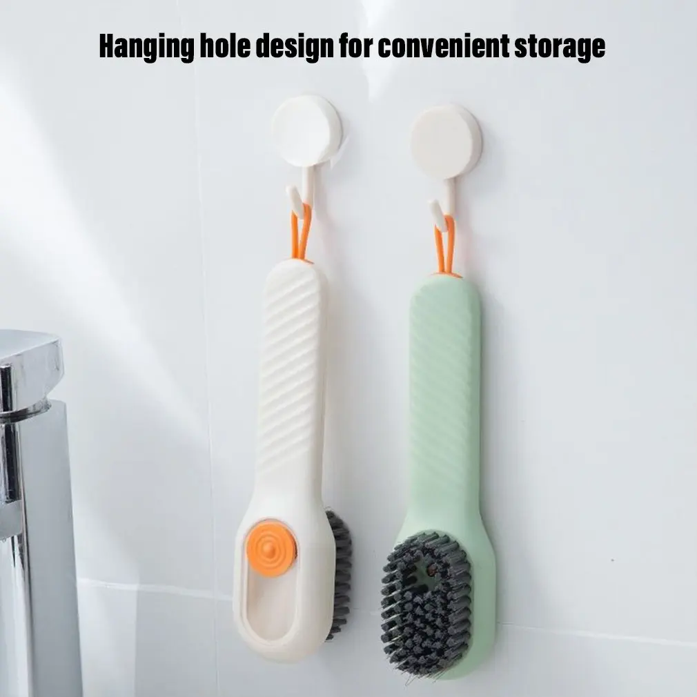 Multifunction Cleaning Shoe Brush Soft Automatic Liquid Shoe Brush Long Handle Clothes Brush Soap Brush With Hook Clean Tool