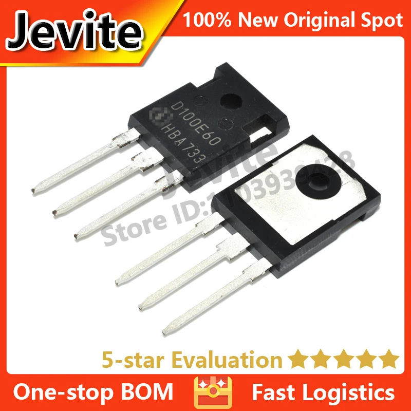 

Jevite 100% New Original electronics Controller 5-10 units/lote D100E60 IDW100E60 TO-247 600V 150A Diode Transistor