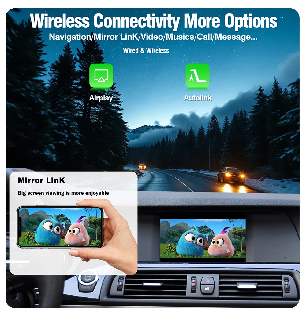AUTOTOP Kabelloses CarPlay Android für BMW NBT CIC EVO 1 2 3 4 5 Serie X1 X3 X4 X5 X6 F56 F15 F16 F25 F26 F48 F10 F22 F20 F30 E60 – Detail 8